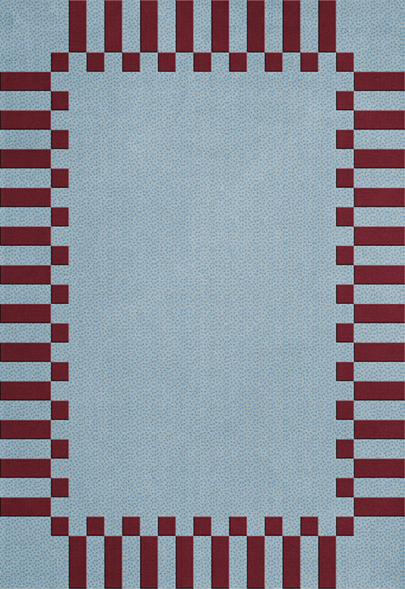 Teklan Frame Ullmatta Mullberry Sky i gruppen Rugs / All rugs / Rugs in pastels hos Layered (TKFRMB)